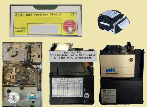 Batteriewechsel Timekeeperfr&auml;sen M&uuml;nzpr&uuml;ferprogrammierung